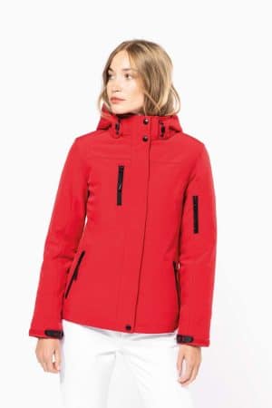 KA651 LADIES’ HOODED SOFTSHELL LINED PARKA