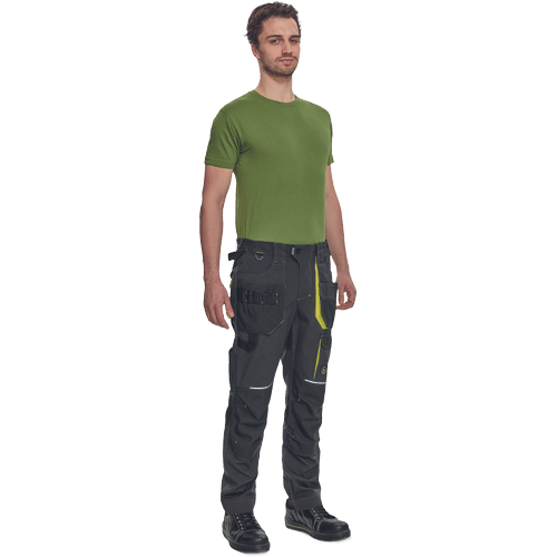 SHELDON pants anthracite/yellow