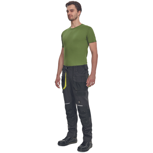 SHELDON pants anthracite/yellow