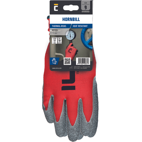 HORNBILL gloves dipped in rubber -