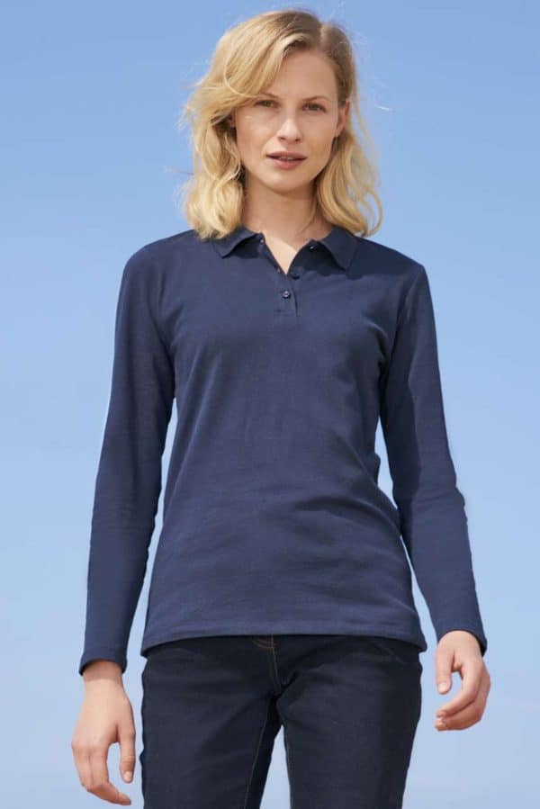 SO02083 SOL'S PERFECT LSL WOMEN - LONG-SLEEVE PIQUÉ POLO SHIRT
