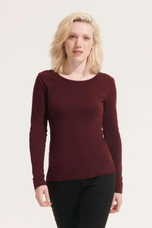 SO11425 SOL'S MAJESTIC - WOMEN'S ROUND COLLAR LONG SLEEVE T-SHIRT