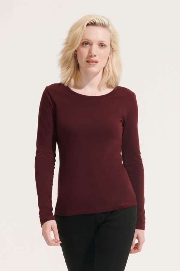 SO11425 SOL'S MAJESTIC - WOMEN'S ROUND COLLAR LONG SLEEVE T-SHIRT