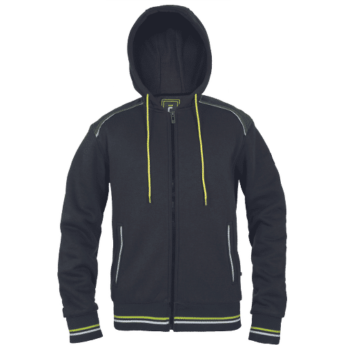 SHELDON hoodie anthracite/yellow