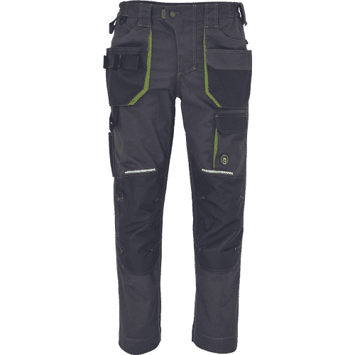 GREENDALE trousers anthracite/lime