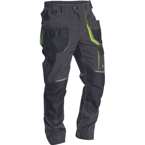 GREENDALE trousers anthracite/lime