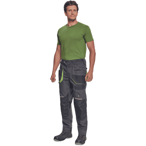 GREENDALE trousers anthracite/lime