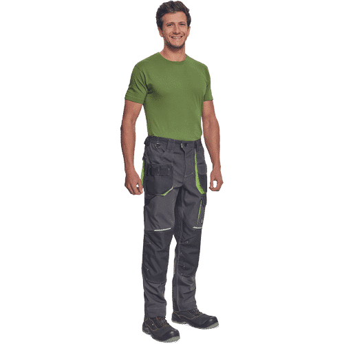 GREENDALE trousers anthracite/lime