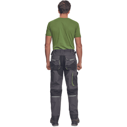 GREENDALE trousers anthracite/lime