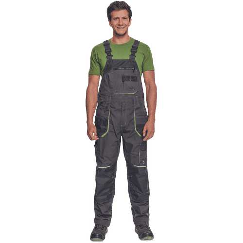 GREENDALE bibpants anthracite/lime