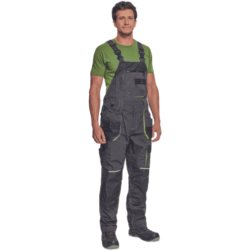 GREENDALE bibpants anthracite/lime