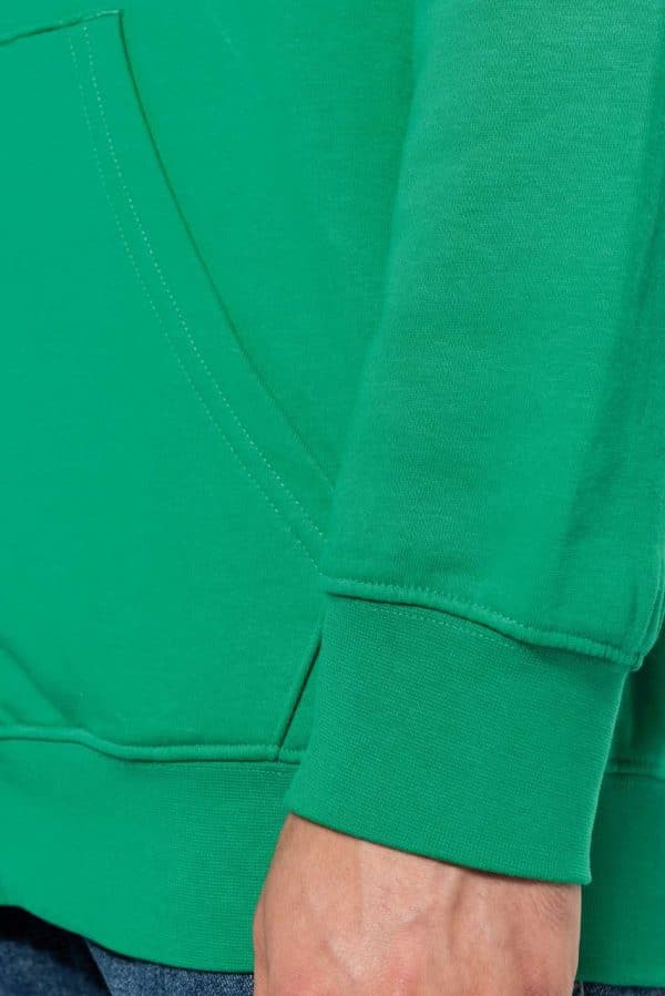 KA466 MEN'S CONTRAST HOODED FULL ZIP SWEATSHIRT