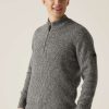 RETRF673 SOLOMON ZIP-NECK KNITTED PULLOVER