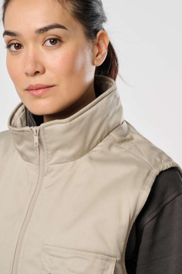 WK607 UNISEX PADDED MULTI-POCKET POLYCOTTON VEST