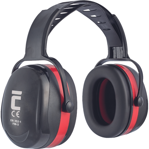 FM-3 earmuff black-red