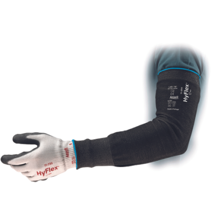 01180037 HyFlex 11 250 Sleeve Extra Wide Black Product Side.tif